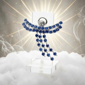 Avon September Simulated Sapphire Birthstone Silver-Tone Heavenly Angel Tac Pin.